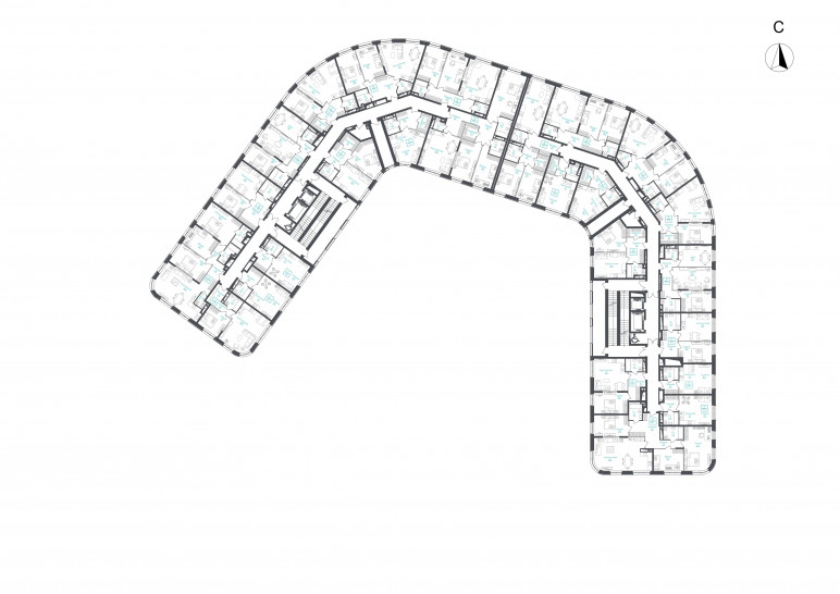 Четырёхкомнатная квартира 118.9 м²